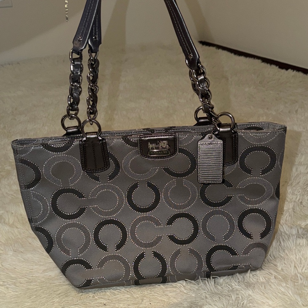 Coach Black and Gray Women's Tote Bag